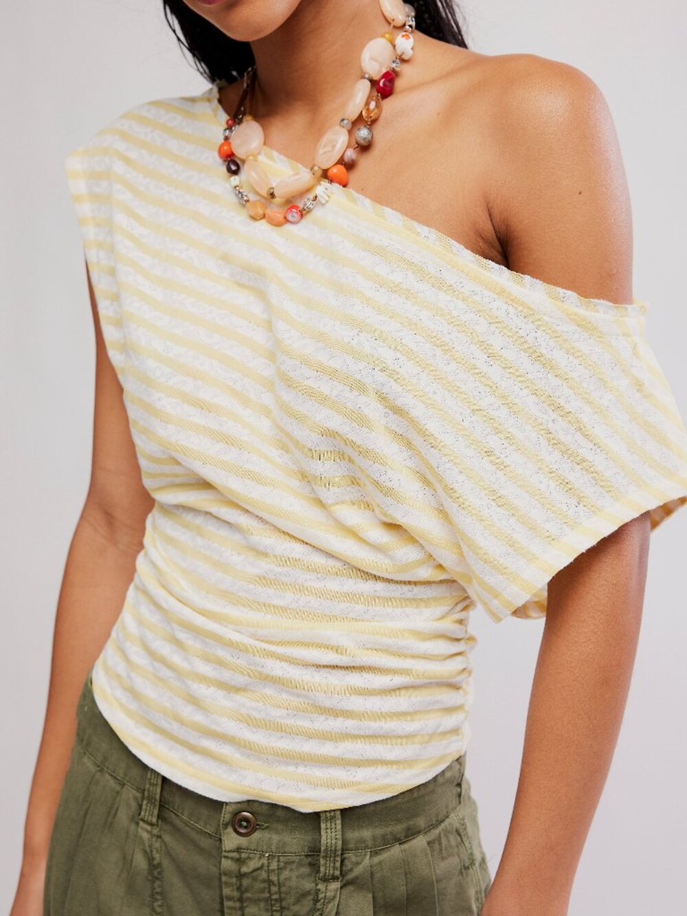 🆕 FREE PEOPLE Ellie Off The Shoulder Top / Sicilian Combo